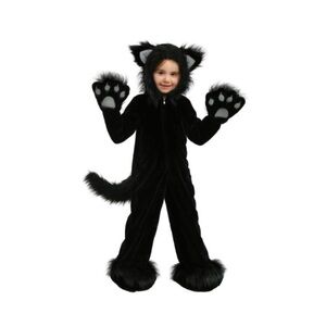 Girls Black Cat Costume- Size Medium